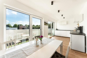 Spektakuläres Penthouse mit Sternenhimmelblick, Boxspringbett und Terrasse mit guter Anbindung in die Innenstadt